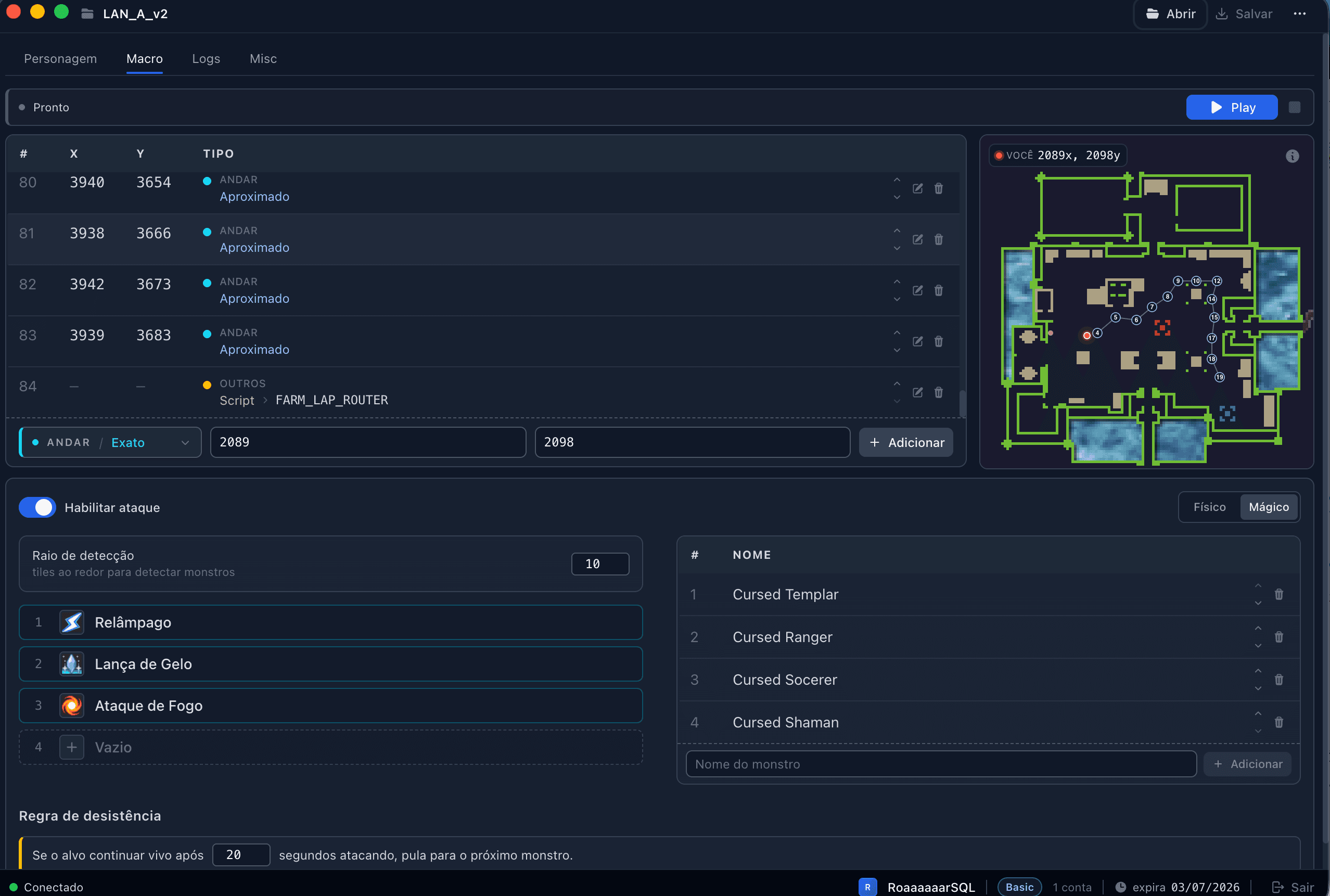 WYDbot — Editor de macros